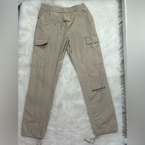 Fear of God Essentials Mens Size Small Taupe Track Cargo Pants Nylon